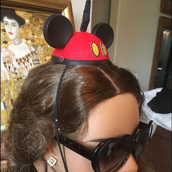 ? Minnie n Mickie Hair Pin Hat w Tiny Strap! main image 7